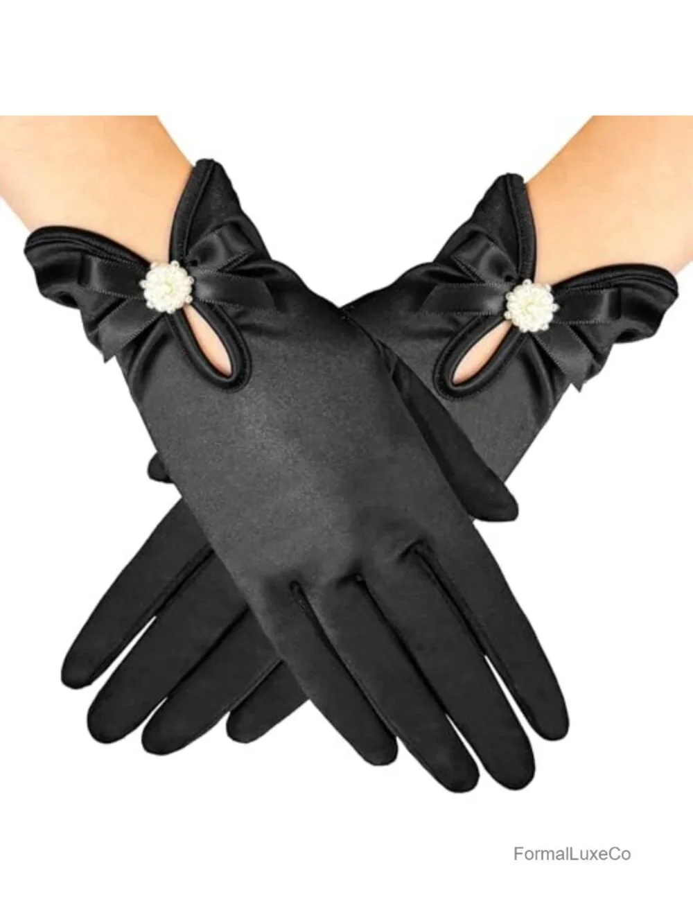 Elegant Lace Gloves for Bridal & Opera Short Wrist
